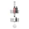 Bath Bliss Adjustable Rust Proof Aluminum 2 Tier Glass Door Shower Caddy